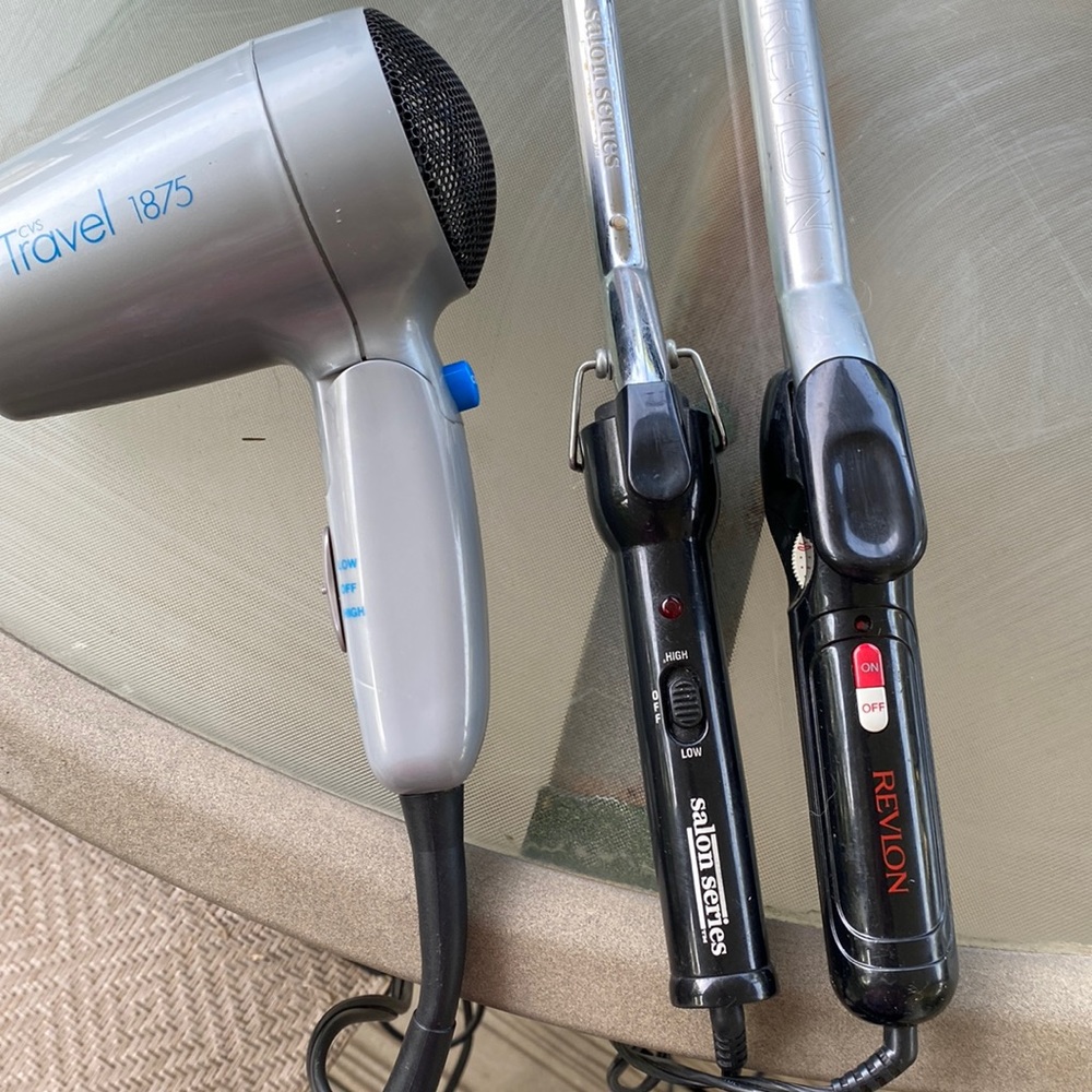 Two curling irons, and one blow dryer all work great they are used